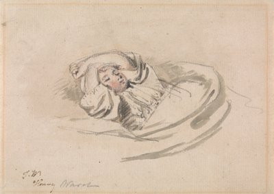 El hijo del artista, Henry, dormido de James Ward